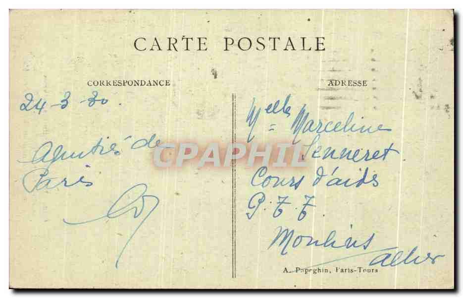 CPA Paris Jardin DesTuileres Charles Perrault Par Gabriel — Rückseite