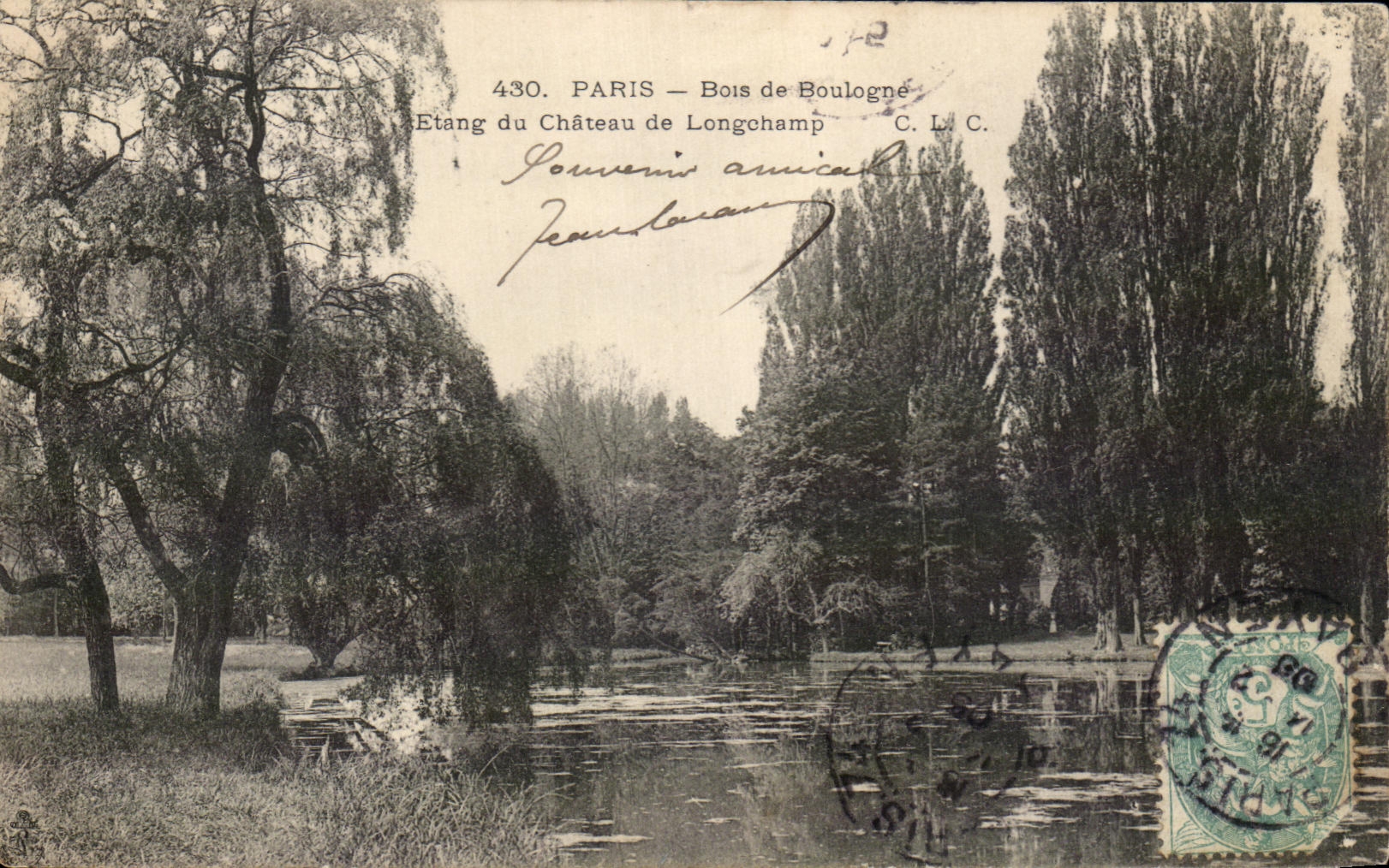 CPA Paris Bois De Boulogne Etang Du Chateau De longchamp