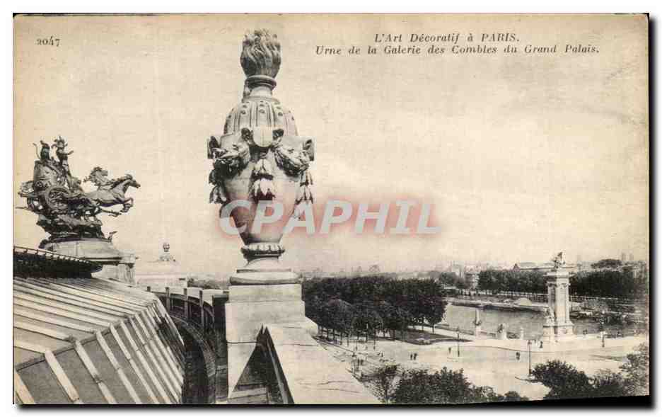 CPA L'Art Decoratif Paris Urne De La Galerie Des Combles Du Grand Palais
