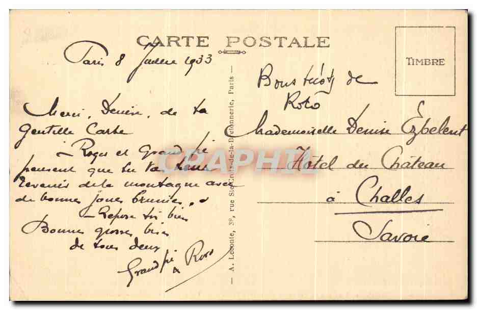 CPA Paris Vue Sur La Seine Et La gare d'Orsay  — Rückseite