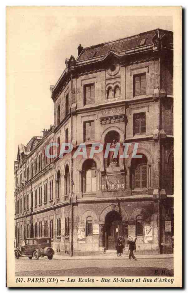 CPA Paris Les Ecoles Rue St Maur Et Rue d'Arboy
