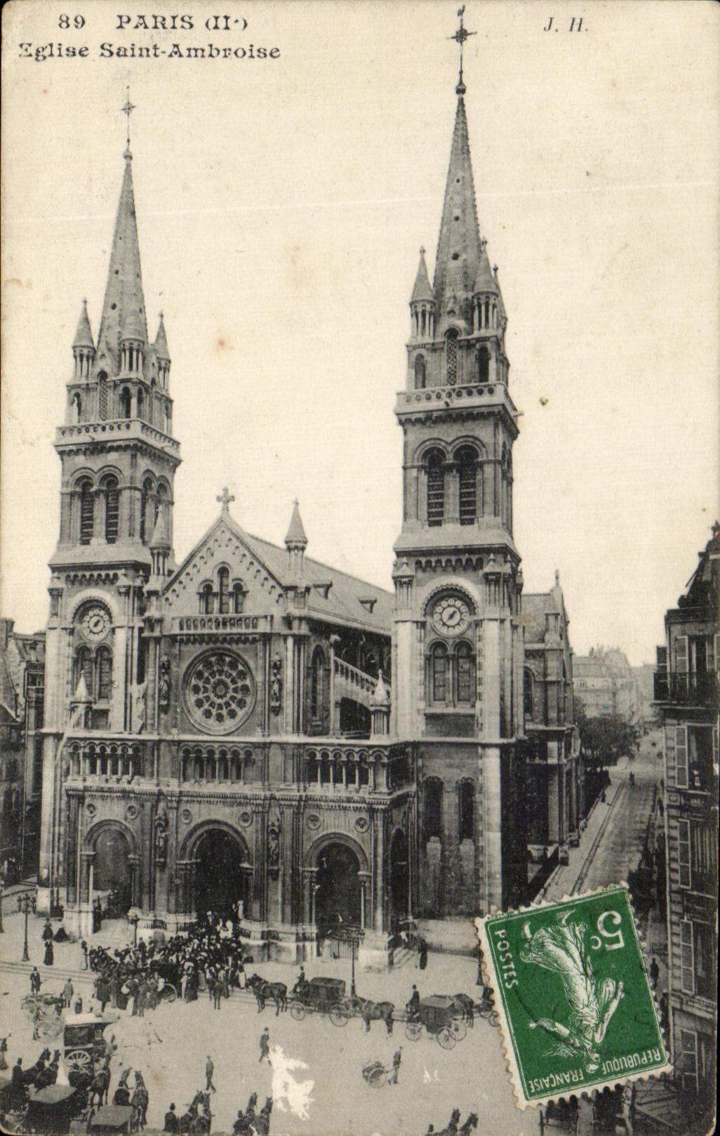 CPA Paris Eglise Saint Ambroise