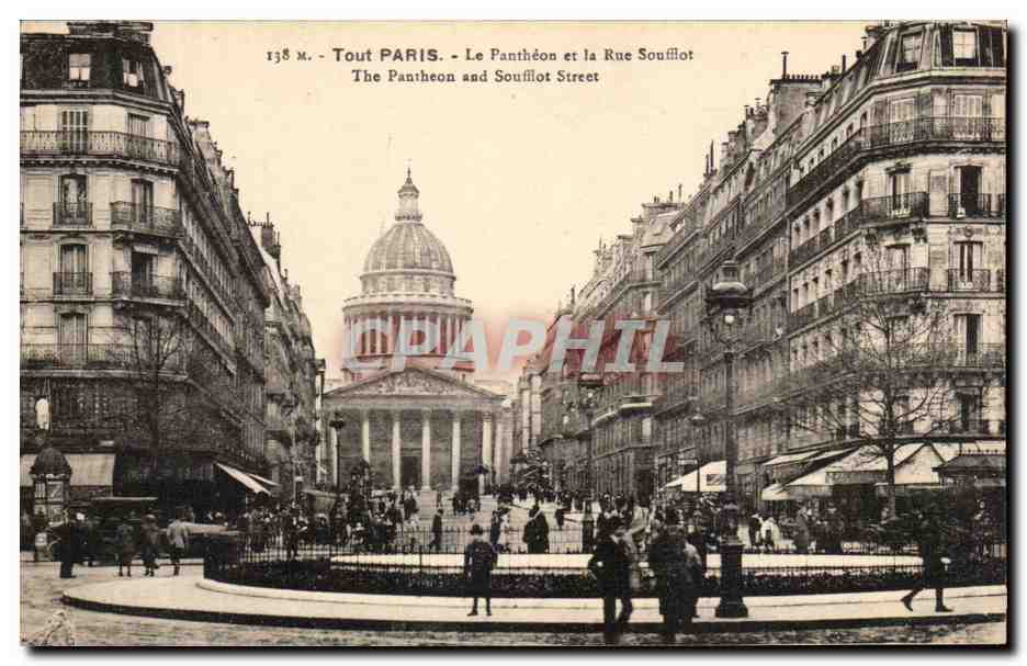 CPA Tout Paris Le Pantheon et la rue Soufflot 