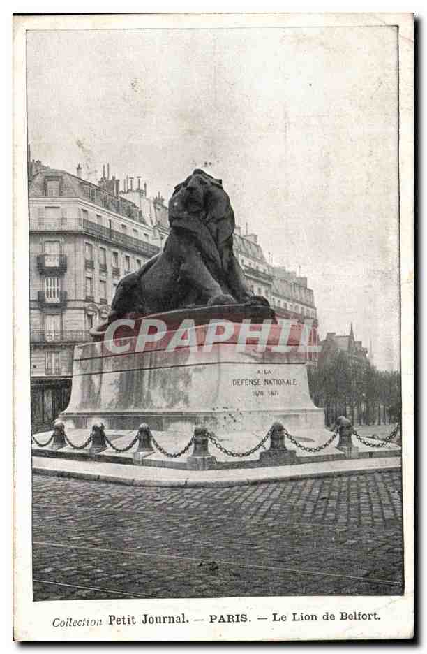 CPA Paris Collection petit Journal Paris Le Lion de Belfort