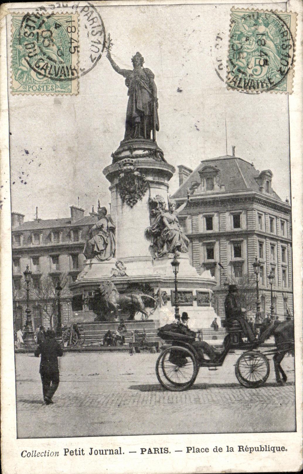 CPA Paris Collection petit Journal Paris Place de la Republique