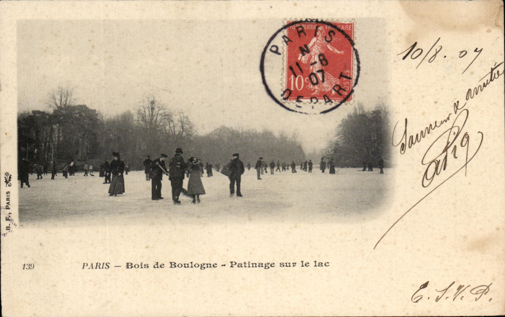 CPA Paris Bois de Boulogne Patinage sur le lac