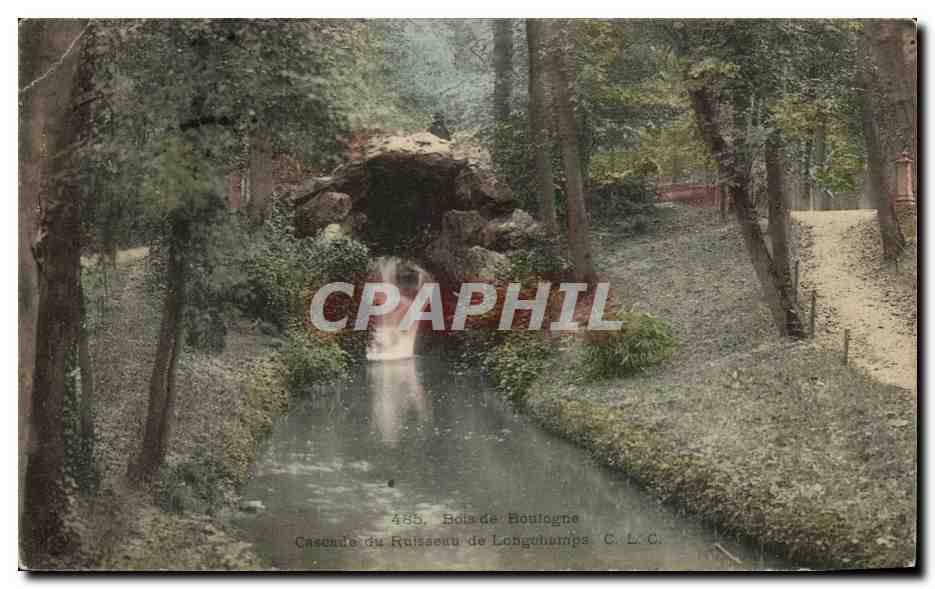 CPA Paris Le Bois de Boulogne Cascade Du Ruisseau de Longcharmps