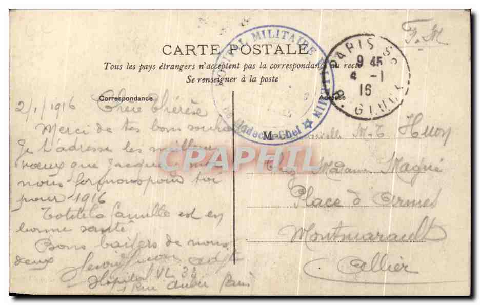 CPA Paris Grand Hotel Perron de Jardin d'hiver — Rückseite