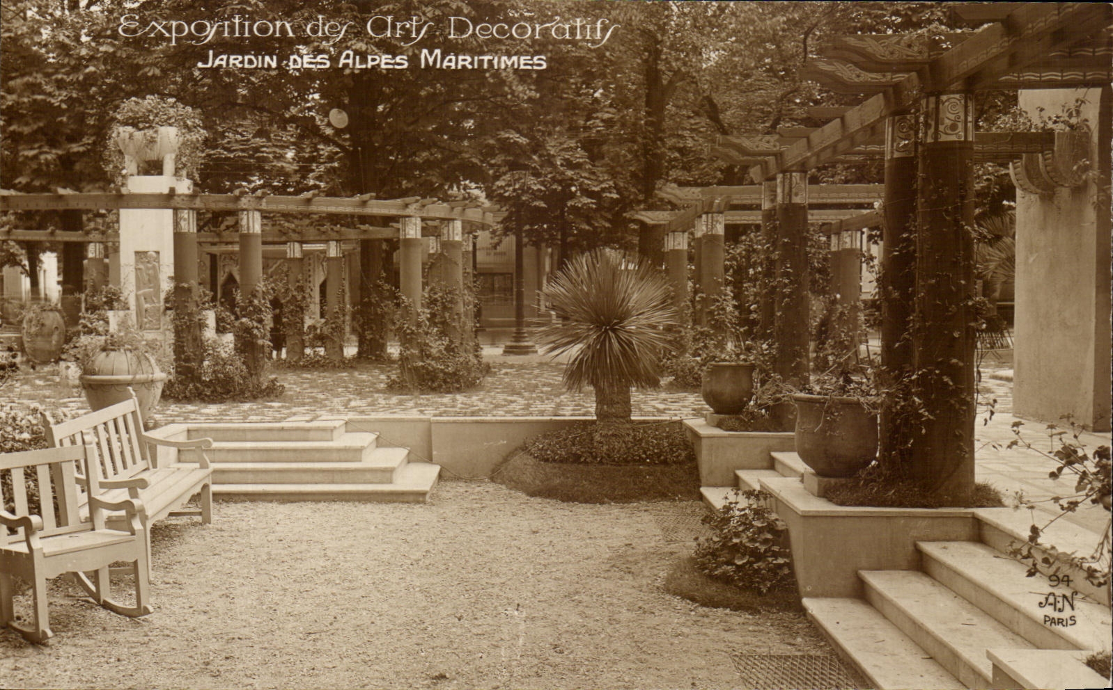 CPA Exposition des Cirty Decoralifs Jardin Des Alpes Maritimes