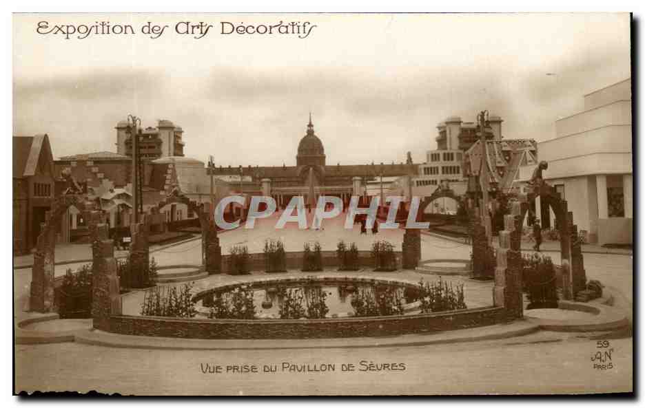 CPA Exposition des Cirty Decoralifs Vue Prise Du Pavillon De Sevres 