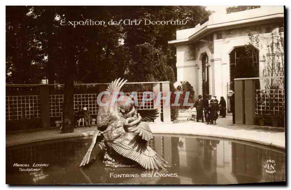 CPA Exposition des Cirty Decoratifs Fontaine des Cygnes Paris