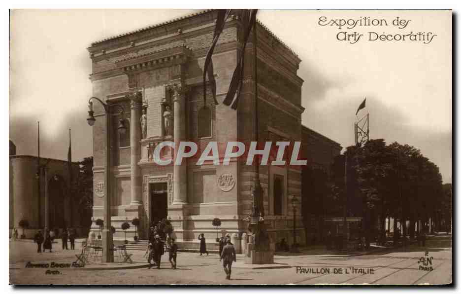 CPA Exposition des Cirty Decoratifs pavillon De L'Italie