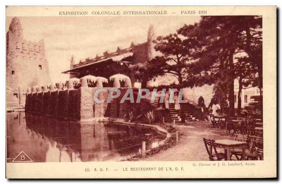 CPA Expostion Coloniale Internationale Paris le Restaurant De l'AOF