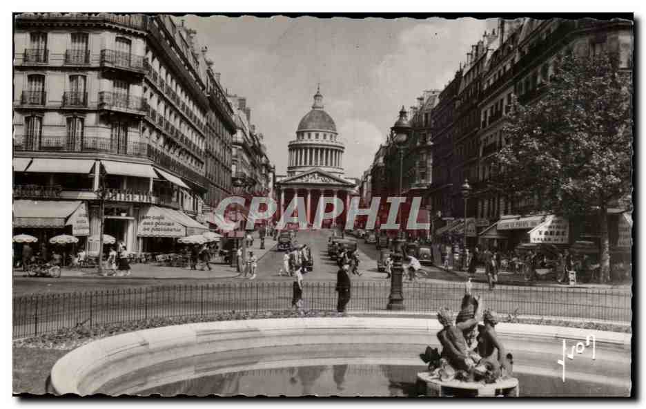 CPA Paris Et Flanant Place Edmond Rostand Rue Souulot Et Le Patheon
