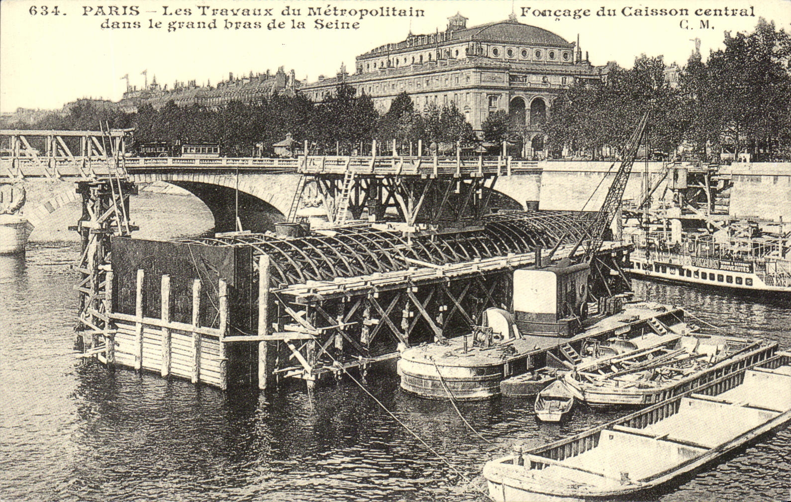 REPRO Paris Les Travaux Du Metropolitain Dans Le Grand Bras De La Seine Metro
