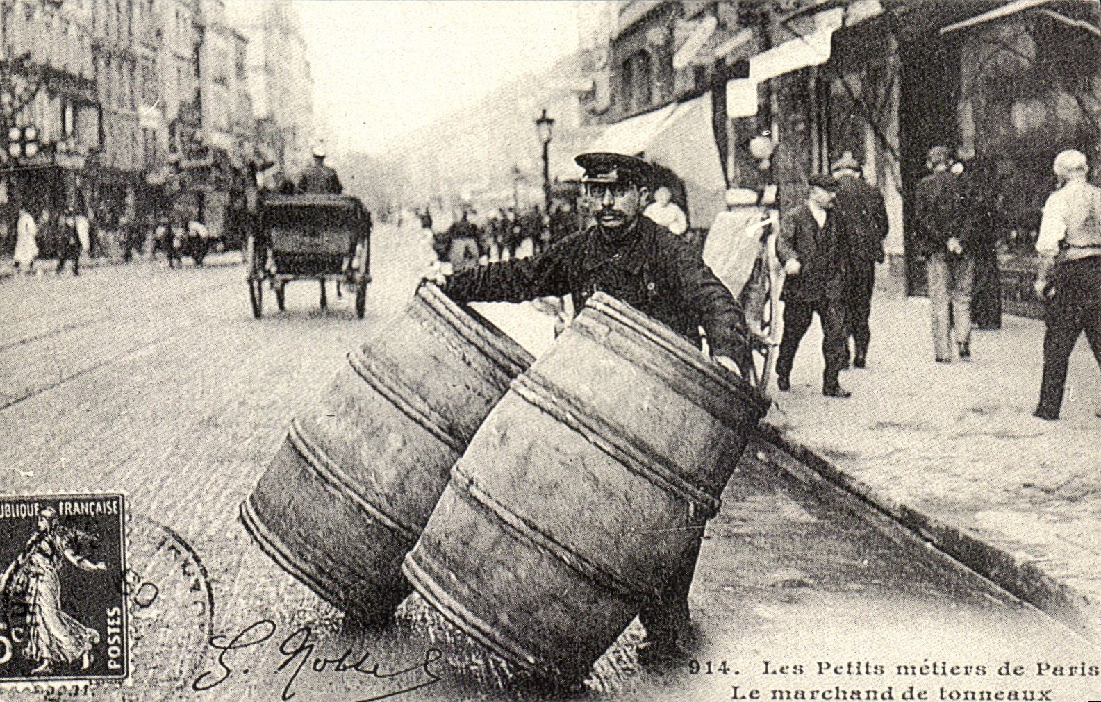 REPRO Les Petits Metiers De Paris Le Marchand De Tonneaux