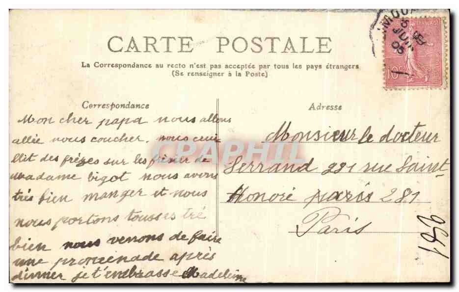 Saint-Vrain (S.-et-O.) — Domaine de l'Epine - Le Pont du Canal — M. Mulard, éditeur, série 10 — Rückseite