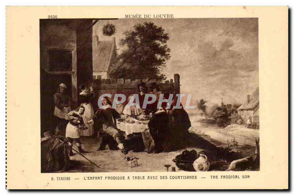 CPA Musee Du Louvre Teniers l'Enfant Prodioue A Table Avec Des Courtisanes