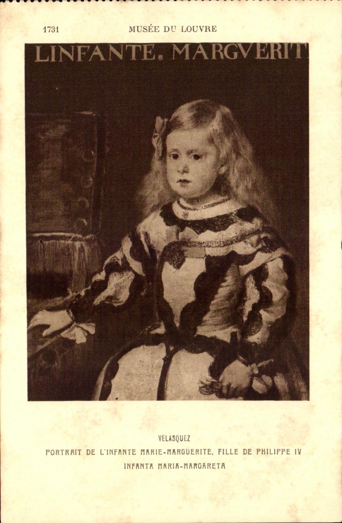 CPA Musee Du Louvre Portrait De l'Infante Marie Marguerite Fille de philippe IV 