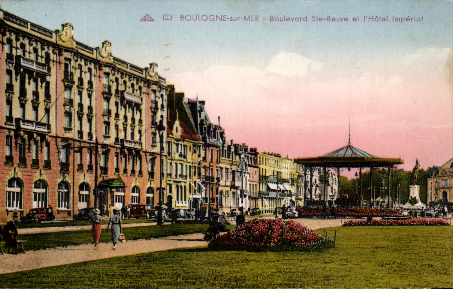 Boulogne-sur-Mer — Boulevard Ste-Beuve et l'Hôtel Impérial — C° DES ARTS PHOTOMÉCANIQUES