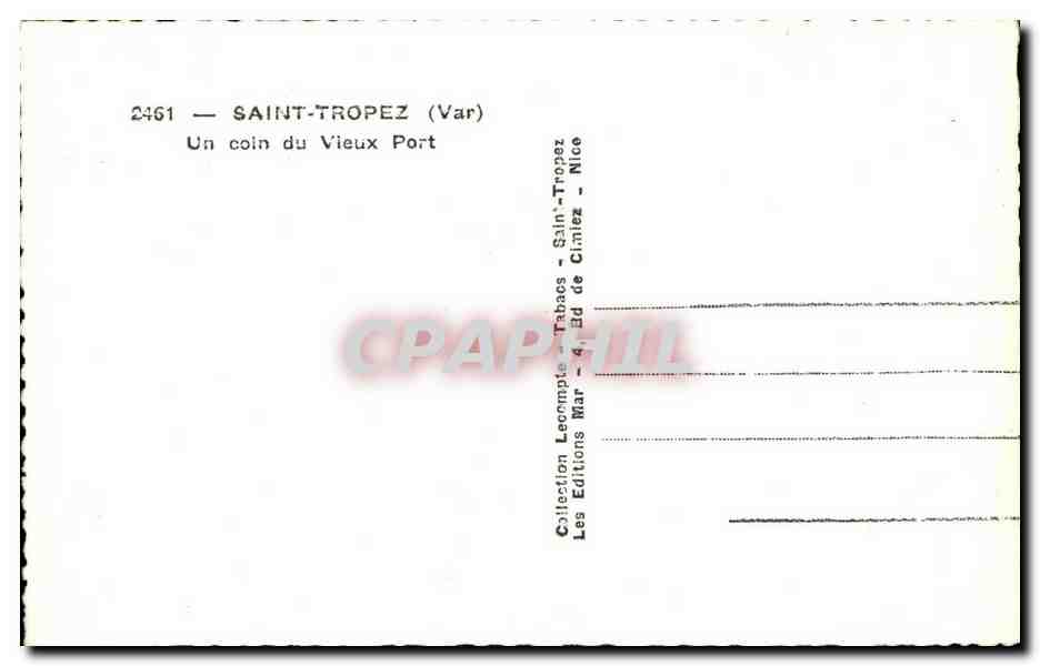 CPSM Saint Tropez Un Coin Du Vieux Port — Rückseite