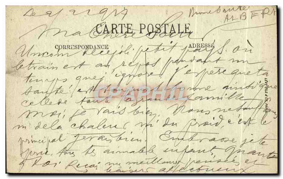 CPA Martigny Les Bains Le Kiosque Et l'Etang — Rückseite