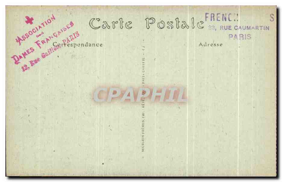 CPA Cathedrale De Soissons Militaria — Rückseite