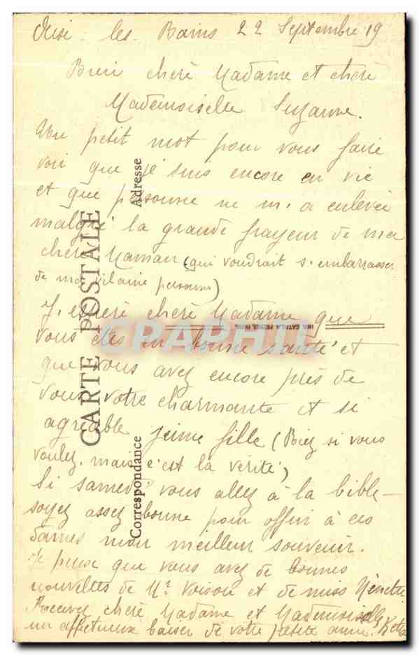 La Savoie — Environs d'Aix-les-Bains - Le Val du Pier — B. F. Lux n°215 — Verso
