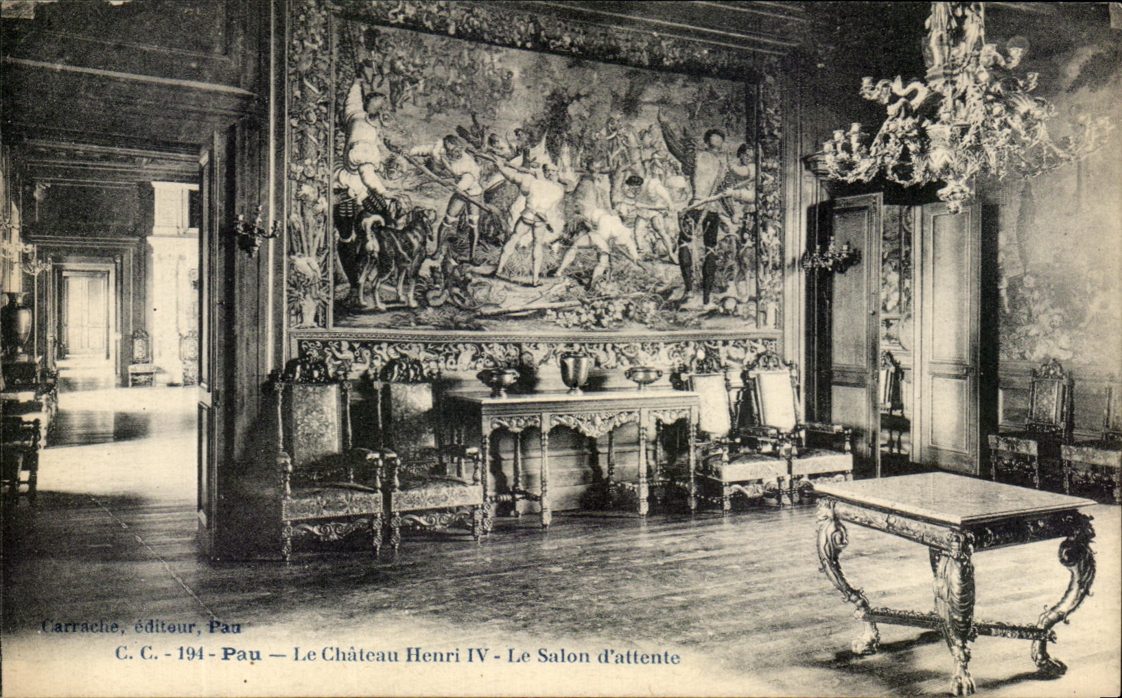 Le Château Henri IV — Le Salon d'attente — Carraché, éditeur, Pau — C.C. - 194