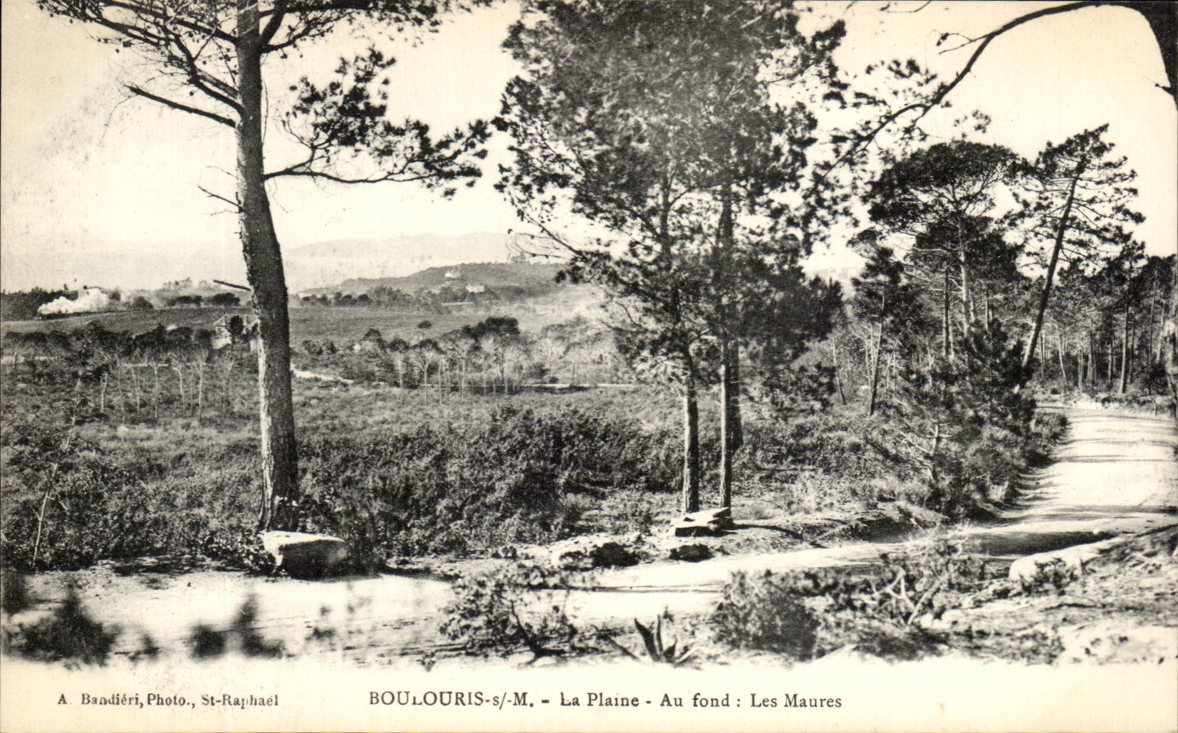 CPA Boulouris La Plaine Au fond Les Maures