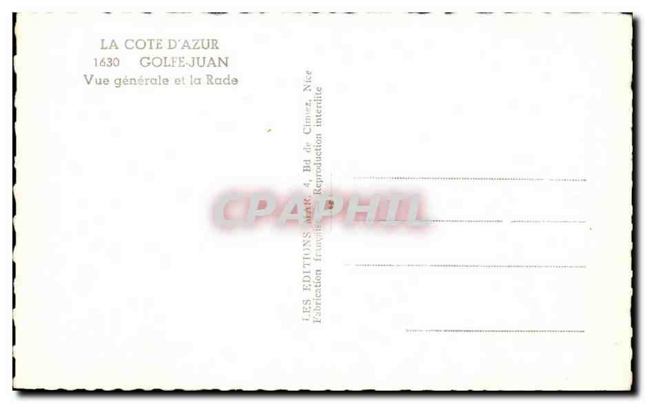 CPA Golfe Juan Vue generale et la Rade — Rückseite