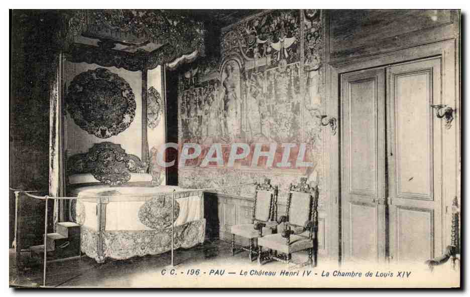 Pau - Le Château Henri IV - La Chambre de Louis XIV