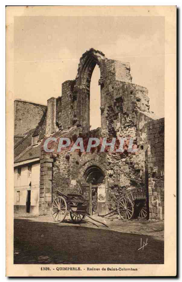CPA Quimperle Ruines de Saint Colomban