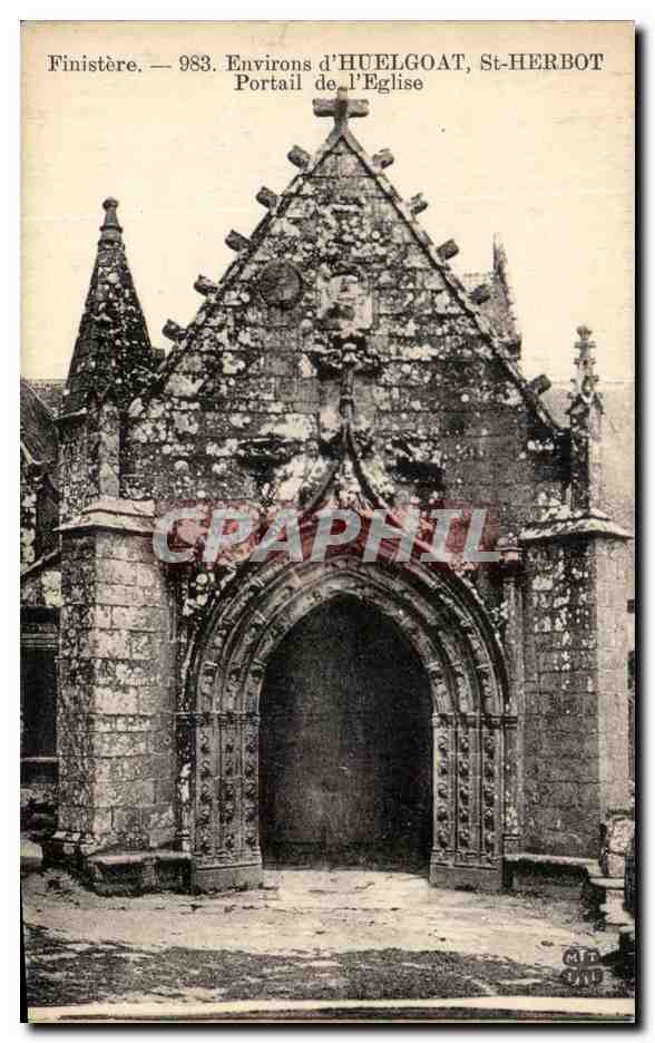 CPA Environs d'Huelgoat St Herbot Portail de l'Eglise
