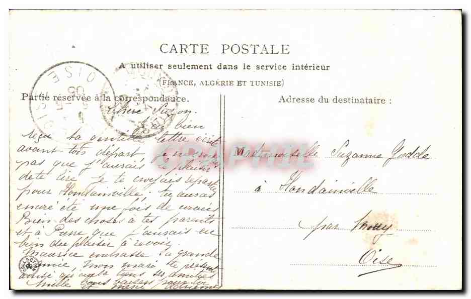 CPA Neufchateau Route d'Epinal Les Crans — Rückseite