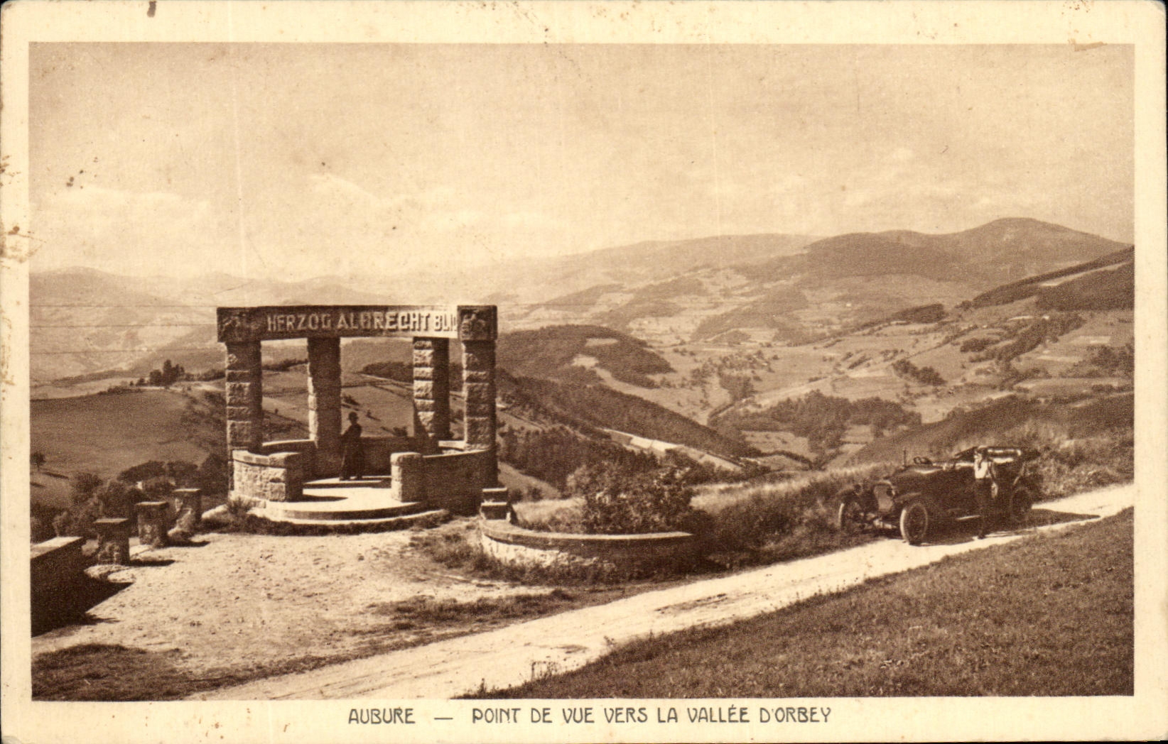 Aubure — Point de vue vers la vallée d'Orbey — éditeur Braun & Cie, Dornach