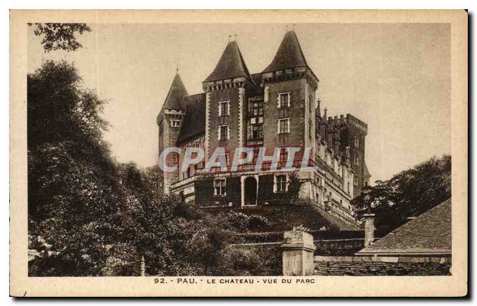 Pau - Le Château - Vue du parc — série 92, éditeur Labouche Frères Toulouse