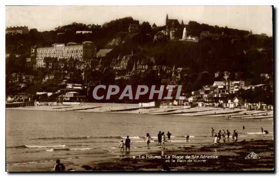 CPA Le Havre La Plage de Ste Adresse et le Pain de Sucre