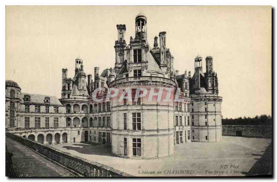 CPA Chateau de Chambord Vue prise a l'ouest