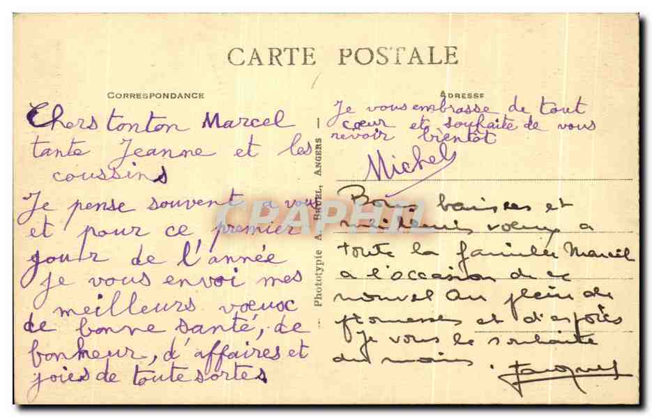 CPA Perros Guirec Ploumanach Le Gouffre — Verso