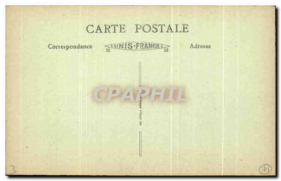 CPA Paray le Monial La Bourbince La basilique et la maison des Chapelains — Rückseite