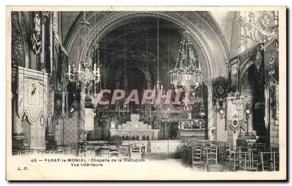 Paray-le-Monial — Chapelle de la Visitation — Vue intérieure — L. D. n°45