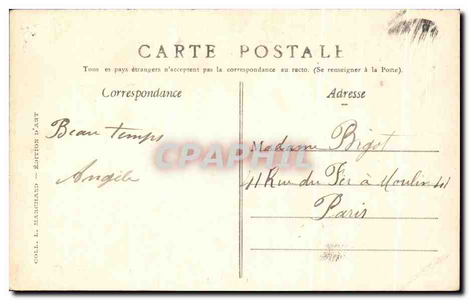 CPA Environs D'Orleans Olivet Le Loiret En Amont Du Pont — Rückseite