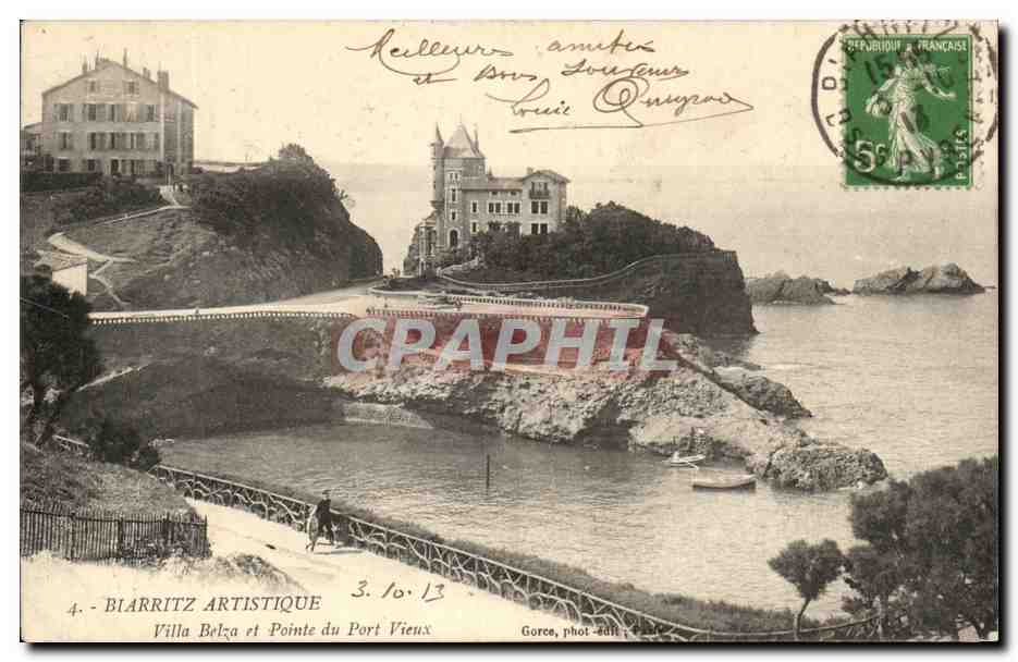 CPA Biarritz Artistique Villa Bela et Pointe du Port Vieux