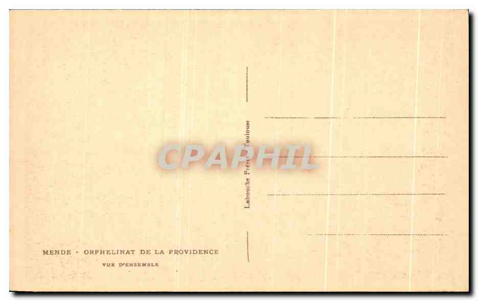 CPA Mende Orphelinat De la Providence Vue d'ensemble  — Rückseite