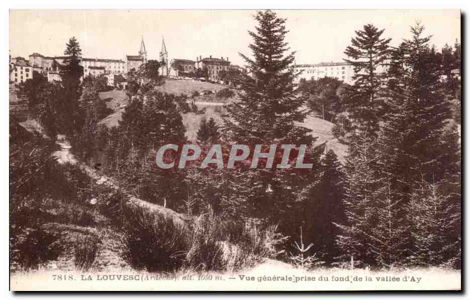La Louvesc (Ardeche), alt. 1080 m. — Vue générale prise du fond de la vallée d'Ay