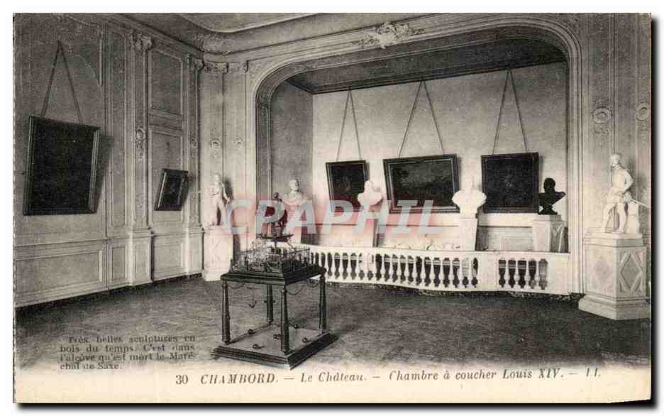 CPA Chambord Le Chateau Chambre a coucher de Louis XIV
