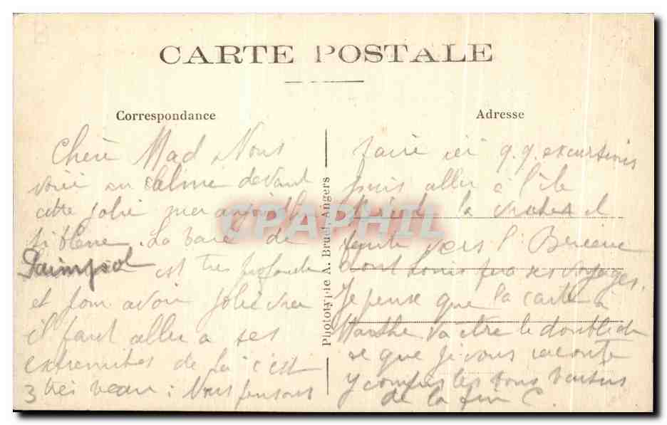 PLOUBAZLANEC (C.-du-N.) — Baie de Launay vers Pors-Even où Pierre Loti écrivit « Pêcheurs d'Islande » — A.B. — Verso