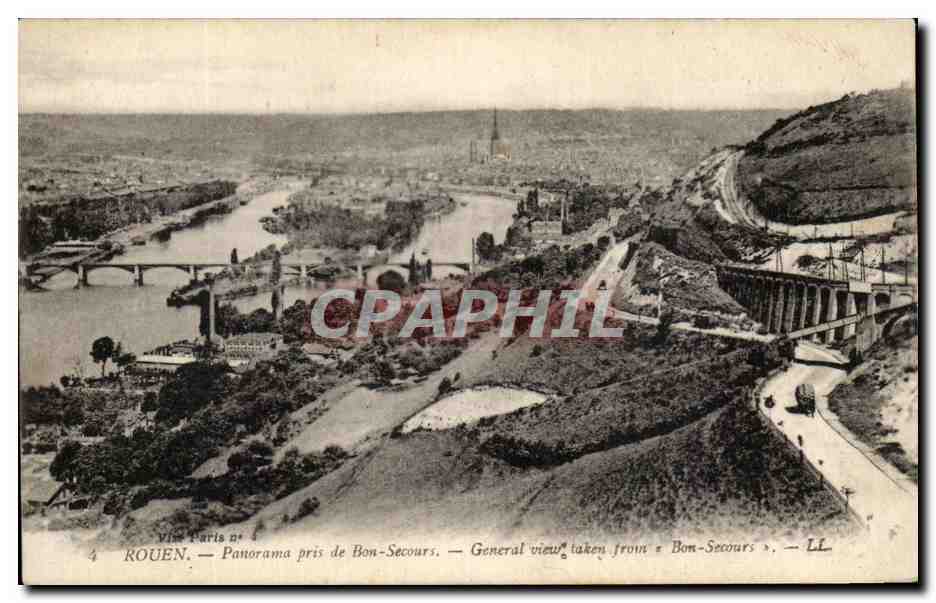 CPA Rouen Panorama pris de Bon Decours 