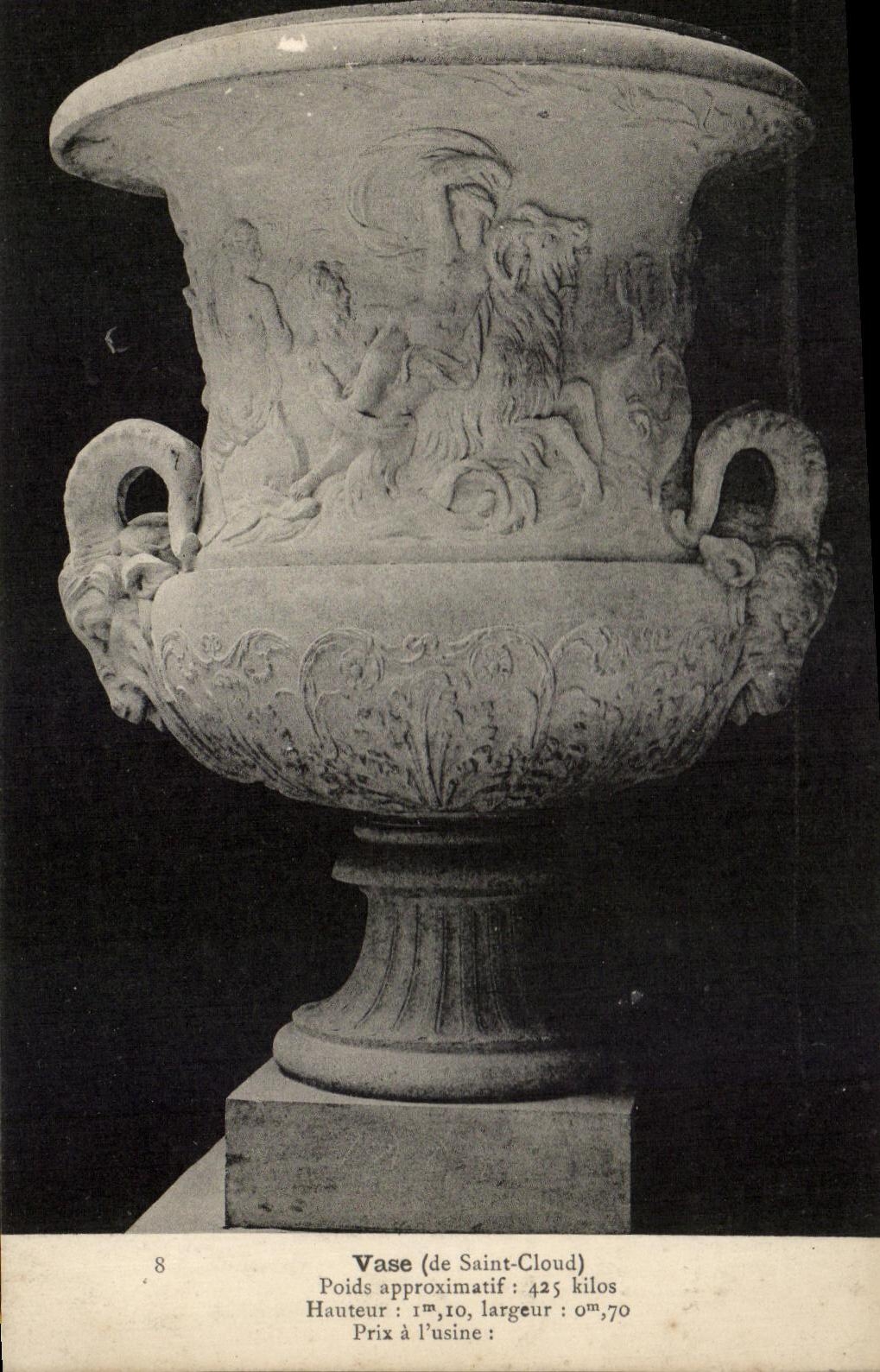 CPA Vase de Antiquite Saint Cloud Edmond Coignet Rue de londres Paris 